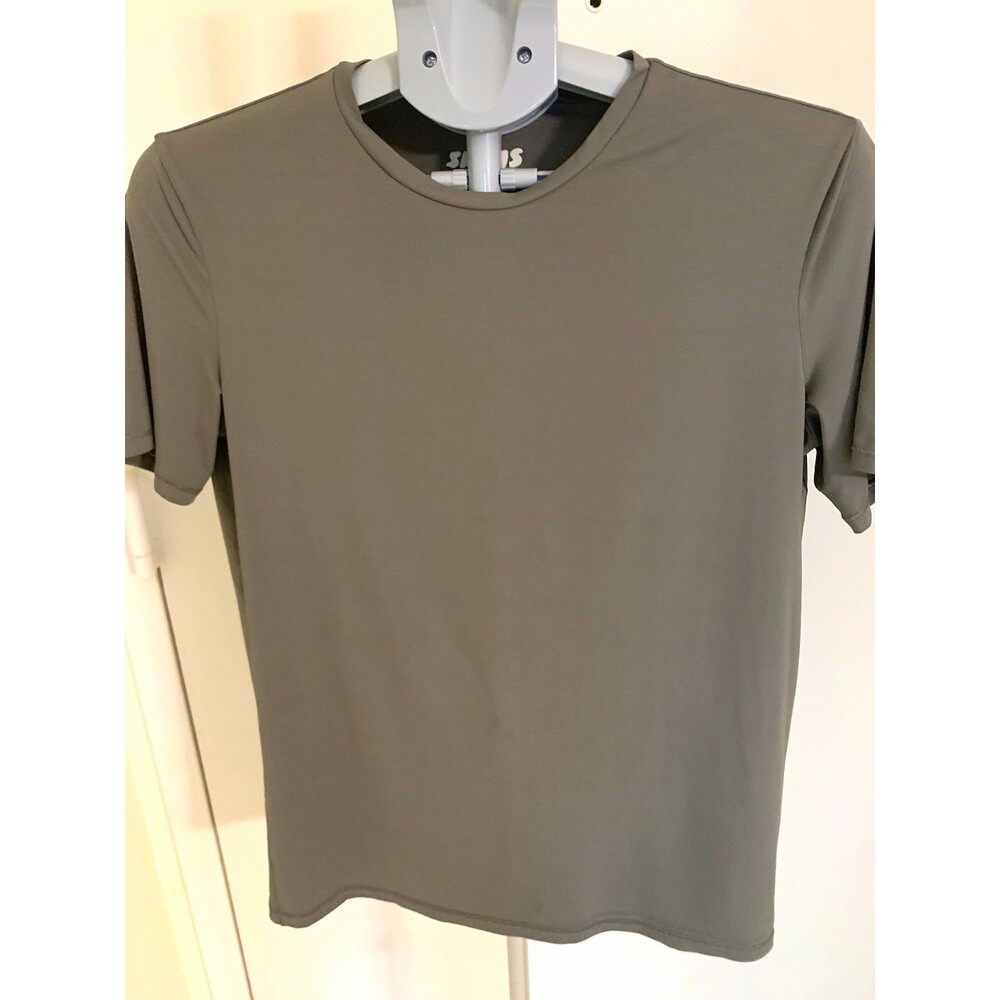 SKIMS Women's/Men's Green Stretch Crew Neck Short Sleeve T-Shirt Solid Size S